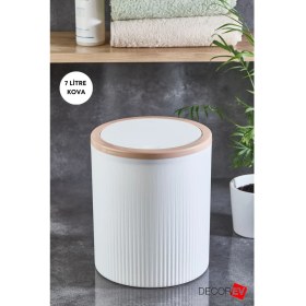 Resim Şık ve Kullanışlı Büyük Çöp Kovası, 7 Litre, Ofis, Mutfak ve Banyo Için Ideal 
