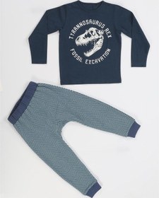 Resim Casabony Fossil Erkek Çocuk Baggy Pantolon + T-shirt Takım-laci Lacivert 