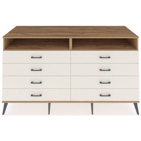 Resim Kronos Konsol 2 Raflı 8 Çekmeceli 176x59x99 Çam-çam/aytaşı Çam-çam/aytaşı 