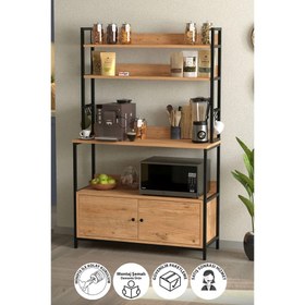 Resim Bofigo Etiyopya 2 Kapaklı Mutfak Bangosu Çam 