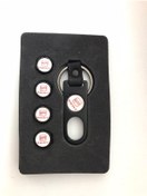 Resim ŞENYILDIZ AKSESUAR Logolu Metal 4 Adet Sibop Kapağı Ve 1 Adet Anahtarlık 