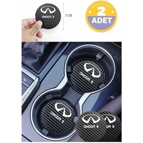 Resim Chery Omoda 5 Aracınıza Karbon Desenli Araç Bardak Altlığı Chery Omoda 5 İç Mekanı İçin 7 Cm Şık Tasarım 2 Adet 2 Adet 