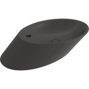 Resim Bocchi Vessel Yatay Çanak Lavabo 72 cm Mat Antrasit 