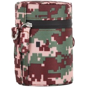 Resim Kamuflaj Renkli Küçük Lens Kılıfı Dslr Kamera Lensi İçin Fermuarlı Bez Kılıf Kutusu, Boyut: 11x8x8cm Kahverengi 