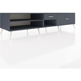 Resim Kronos Tv Ünitesi Tek Raflı 2 Çekmeceli 220x59x51 Antrasit-antrasit Antrasıt/antrasıt - Antrasıt 