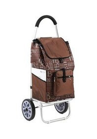 Resim Pazar Arabası Metal Tekerlekli Pazar Arabası Kahverengi 