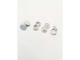 Resim Klinkshop 15 mm Çıtçıt-Açık Gri Boyalı Kapaklı Klikıt-25 Adet 