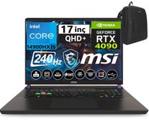 Resim Msı Vector 17 Hx Intel I9-14900HX 96GB Ddr5 1tb SSD 16GB\u002FRTX4090 175W Freedos 17\ 240HZ Qhd+ Taşınabilir Bilgisayar A14VIG-879XTRW18+WEBLEGELSINÇANTA 