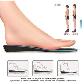 Resim Active Team BU01 - 2 Cm Boy Uzatıcı Gizli Topuk Yükseltici, Tabanlık 