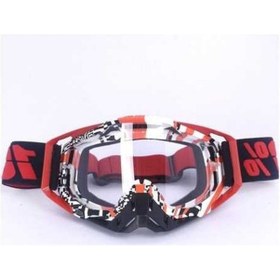 Resim Dancemonkey R24 Klasik Motokros Bisiklet Gözlükleri Kırmızı - Şeffaf 