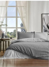 Resim Ranforce Nevresim Takımı Çift Kişilik Colourist Gümüş-antrasit Gümüş 