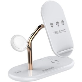 Resim Promate Bonsai 54w 4 In 1 Mfi Yüksek Hızlı Magsafe Kablosuz Şarj Cihazı Istasyonu 