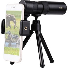 Resim 10x-300x Mini Monoküler Teleskop Bak4 Prizmalar Hayat Siyah 