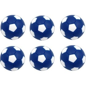 Resim Suntek 6 Adet 32mm Masa Futbol Langırt Topları Fussball Mavi 