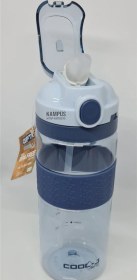 Resim Cool-j 650ml Pipetli Kilitli Mavi K7570 Tritan Matara Turkuaz - Mavi 