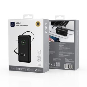 Resim Wiwu Wi-p049 Noble Serisi Type-c Kablolu Dijital Led Göstergeli Powerbank Pd 35w 10000mah Gri 