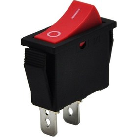 Resim Tekli Dar Işıksız Anahtar Kırmızı 2P 