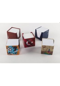 Resim 5 Adet Beyaz 500 Yaprak Küp Not 6.5X6.5 CM 