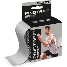 Resim Pino Tape Sport Sporcu Ağrı Bandı 5 CM x 5 M Gri 