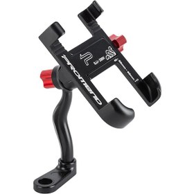 Resim Reedark 360 Dönebilen Motosiklet Telefon Tutucu - Dayanıklı Alüminyum Alaşım, 55-95mm Ayarlanabilir Siyah 