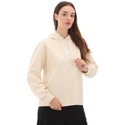 Resim Timberland Stack Logo Loop Back Hoodıe Kadın Sweatshirt Krem 