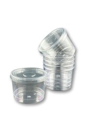 Resim Home 600 Adet Kapaklı Sert Plastik Tatlı Kasesi Magnolya Kabı 250ml 