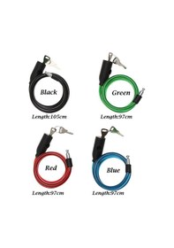 Resim Siyah Çelik Zincir Kilit, 2 Tuşlu Spiral Kablo İle Çok Renkli 