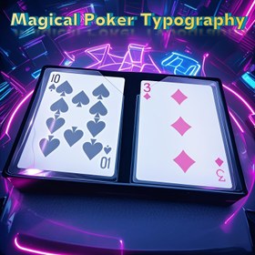 Resim Magic Poker Tipografi Numarası - Maça 10 ve Elmas 3 Otomatik Açıklama, Hile Yok, Adım Adım Video Kılavuzla Öğrenin ve Anında Yaratın, Partiler, Tatiller, Oyun Geceleri için Dayanıklı Plastik & Kağıt Kartlar 