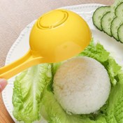 Resim 1 Adet Parlak Sarı Yarım-Daire Şeklinde Pirinç Küreği - Pirinç Toplarını Çevirmek, Porsiyon Kontrolü ve Servis İçin Ergonomik Saplı Dayanıklı Plastik Mutfak Aleti - Tatil Yemekleri için Mükemmel (Cadılar Bayramı, Noel, Paskalya, Şükran Günü, Hanuka) 
