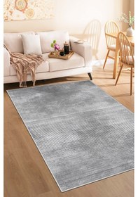 Resim West Home Makinede Yıkanabilir Kaymaz Taban Leke Tutmaz Gri Salon Halısı Mutfak Halısı Ve Yolluk 610 Grey 