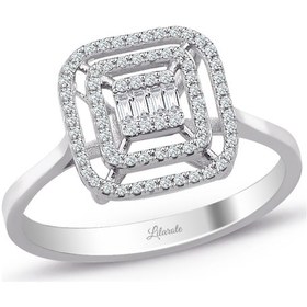 Resim 0.25 Ct. Modern Tasarım Çift Sıra Baget Pırlanta Yüzük 