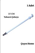Resim ÇEÇEN HOME Taharet Çubuğu Krom Uçlu Plastik Dirsekli 37 Cm 