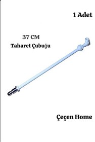 Resim ÇEÇEN HOME Taharet Çubuğu Krom Uçlu Plastik Dirsekli 37 Cm 