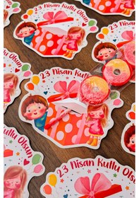 Resim 23 Nisan Şeker Ve Balon Konulabilen Tebrik Kartı 10 Lu Set Sınıf Dağıtımlık Hediyelik Kart 