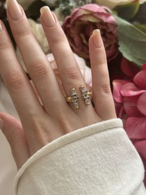 Resim Taşlı Asimetrik Yüzük 