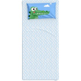 Resim Croc-a-Dream Pamuk Saten Çok Renkli Çocuk Çarşaf Seti 90x190cm 