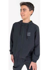Resim Lescon Siyah Çocuk Fermuarlı Kapüşonlu Sweatshirt 23n-3139 Siyah 