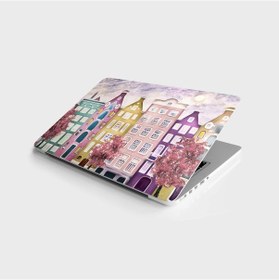 Resim Laptop Sticker Bilgisayar Notebook Pc Kaplama Etiketi Amsterdam Yağlıboya Renkli 