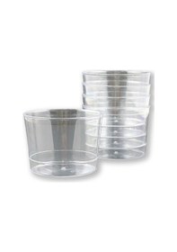 Resim Sert Plastik Tatlı Kasesi Magnolya Kabı 250ml Şeffaf 