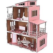 Resim Ahşap Bebek Evi 2 15 Parça 