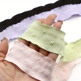 Resim 4.57 metre Pastel Renkli Dalga Kenarlı Polyester Kurdele - Hediye Paketleme, Takı Sergisi, Ev Dekoru ve El Sanatları Malzemeleri için Yumuşak, Pürüzsüz Dokulu, Çiçek Buketleri ve DIY Dikiş Projeleri için Mükemmel, Hediye Paketleme Kurdelesi | Pastel Kurdele | Pürüzsüz Dokulu Kurdele, Kurdele Dekoru 