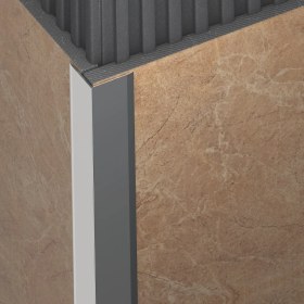 Resim Alüminyum L Köşe Profili 30 mm * 30 mm Gri 270 cm (10 Boy) 