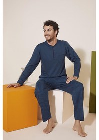 Resim Kly 9230 Erkek Midi Yaka Pijama Takım 001 
