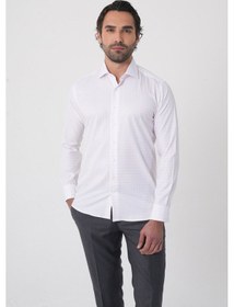 Resim Bisse Regular Fit İtalyan Yaka Pamuk Pembe Erkek Gömlek Gmeks4k242034 E29 Pembe 
