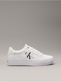 Resim Calvin Klein Kadın Calvin Klein Logolu Platform Topuklu Rahat Tabanlı Gündelik Kullanıma Uygun Beyaz 