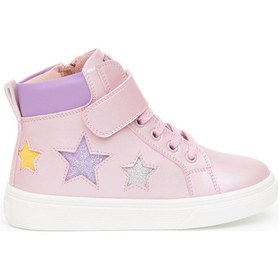 Resim U.S. Polo Assn. Kız Çocuk Toz Pembe Yıldız Desenli Bilek Boy Ayakkabı 50315545-VR034 