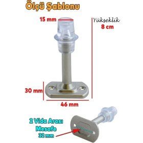 Resim Sözer Orman Kapı Kolu Stoperi Tamponu Durdurucu Tutucu Tutacağı Plastik Saten 8 cm Kapı Stopu Silikonlu 