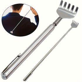 Resim 1 Adet Ayarlanabilir Paslanmaz Çelik Sırt Kaşıyıcı - 50.01 cm Katlanır Kaşıntı Aracı ile Ergonomik Saplı, Zor Ulaşılabilen Bölgeler için Taşınabilir Masaj Kaşıkçısı, Dayanıklı ve Hijyenik Tasarım, Kişisel Bakım Aksesuarı | Uzatılabilir Sırt Kaşıyıcı | Paslanmaz Çelik Kaşıyıcı 