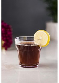 Resim Akrilik Şeffaf 6'lı Kısa Bardak & Su Meşrubat Kahve Yanı Bardağı 300 ml (Cam Değildir ) 