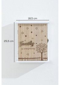 Resim Porsima 2072 Duvara Montajlı Dekoratif Anahtarlık Dolabı - Duvar Askılı Anahtar Saklama Kabini 18,5x25,5cm 